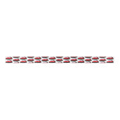 Cute red happy hovercraft cartoon satijnen lint (Voorkant)