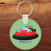 Cute red happy hovercraft cartoon sleutelhanger (Voorkant)