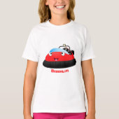 Cute red happy hovercraft cartoon t-shirt (Voorkant)