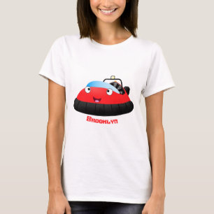 Cute red happy hovercraft cartoon t-shirt
