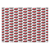 Cute red happy hovercraft cartoon tafelkleed (Voorkant (Horizontaal))