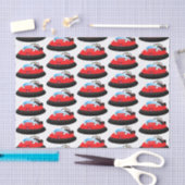Cute red happy hovercraft cartoon tissuepapier (Craft)