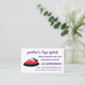 Cute red happy hovercraft cartoon visitekaartje (Staand voorkant)