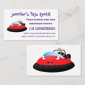 Cute red happy hovercraft cartoon visitekaartje (Voorkant / Achterkant)