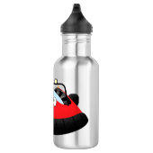 Cute red happy hovercraft cartoon waterfles (Rechts)