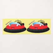 Cute red happy hovercraft cartoon yogamat (Achterkant (horizontaal))