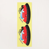 Cute red happy hovercraft cartoon yogamat (Achterkant)