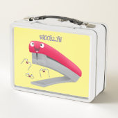Cute red happy stapler cartoon (Achterkant)