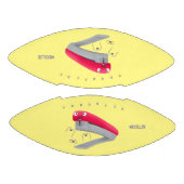 Cute red happy stapler cartoon american football (Panelen)