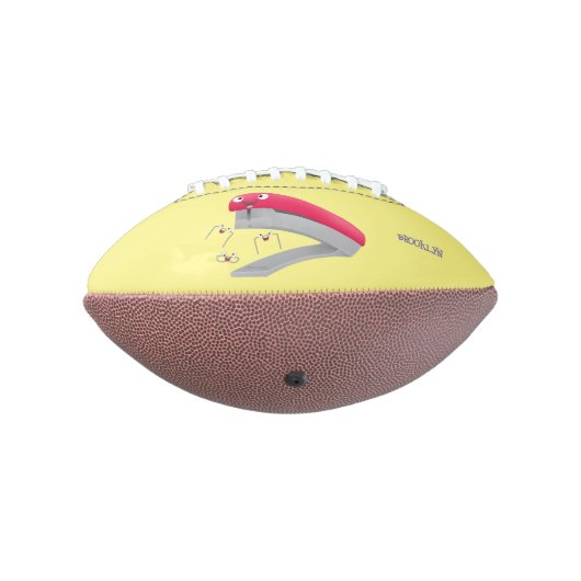 Cute red happy stapler cartoon american football (Gedraaid 270)