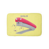 Cute red happy stapler cartoon badmat (Voorkant)