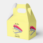 Cute red happy stapler cartoon bedankdoosjes (Voorkant Zijde)