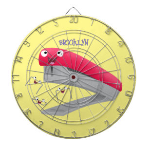 Cute red happy stapler cartoon dartbord