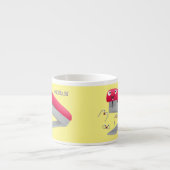 Cute red happy stapler cartoon espresso kop (Voorkant)