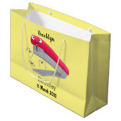 Cute red happy stapler cartoon groot cadeauzakje (Voorkant Gekanteld)