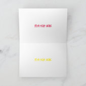 Cute red happy stapler cartoon kaart (Binnen)