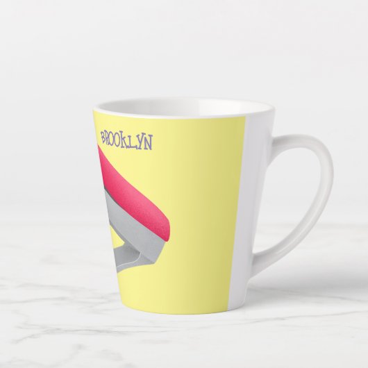 Cute red happy stapler cartoon latte mok (Rechts)