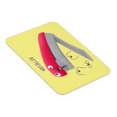 Cute red happy stapler cartoon magneet (Rechterzijde)