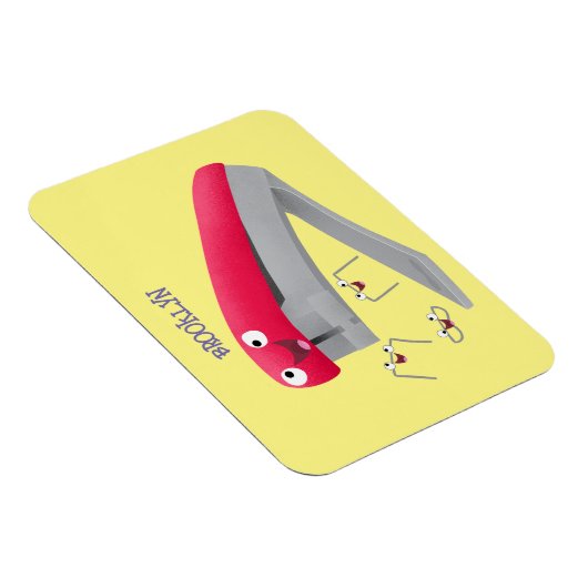 Cute red happy stapler cartoon magneet (Rechterzijde)