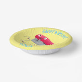 Cute red happy stapler cartoon papieren kommen (Gebogen)