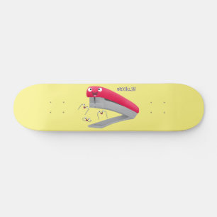 Cute red happy stapler cartoon persoonlijk skateboard
