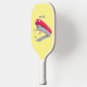 Cute red happy stapler cartoon pickleball paddle (Links)