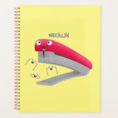 Cute red happy stapler cartoon planner (Voorkant)
