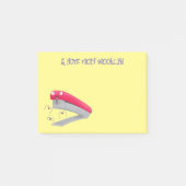 Cute red happy stapler cartoon post-it® notes (Voorkant)