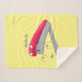 Cute red happy stapler cartoon sherpa deken (Voorkant (horizontaal))