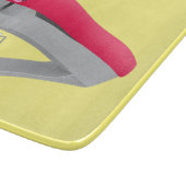 Cute red happy stapler cartoon snijplank (Hoek)