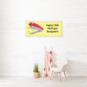 Cute red happy stapler cartoon spandoek (Insitu)