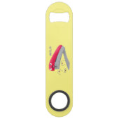 Cute red happy stapler cartoon speed flessenopener (Voorkant)