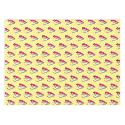 Cute red happy stapler cartoon tafelkleed (Voorkant (Horizontaal))