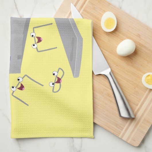 Cute red happy stapler cartoon theedoek (Quarter Fold)