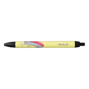 Cute red happy stapler cartoon zwarte inkt pen
