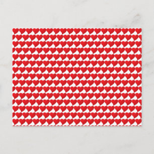 Cute red hararts patroon modern, Valentijns giraal Briefkaart