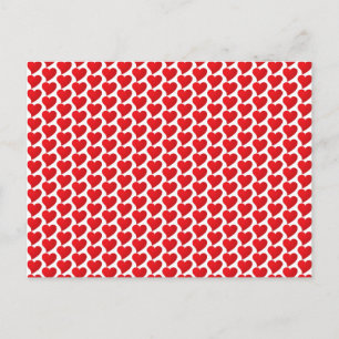 Cute red hararts patroon moderne Valentijnsdag Briefkaart