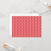 Cute red hararts patroon moderne Valentijnsdag Kaart (Voorkant / Achterkant in situ)