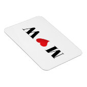 Cute red hart aangepaste initialen monogram magneet (Rechterzijde)