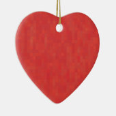 Cute red hart abstract patroon romantische kerst keramisch ornament (Rechts)