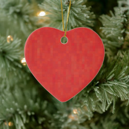 Cute red hart abstract patroon romantische kerst keramisch ornament