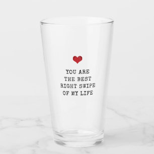 Cute red hart moderne Valentijnse datingapp Glas