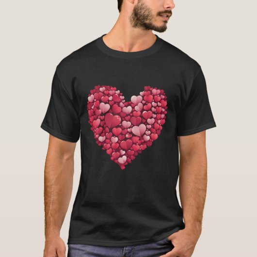 Cute red harten t-shirt (Voorkant)