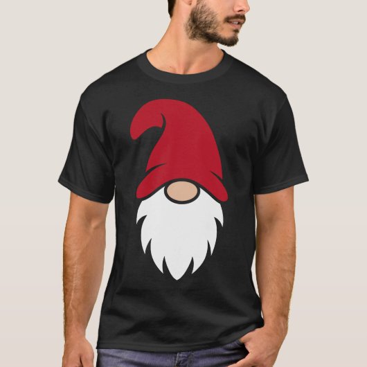 Cute Red Hat Christmas Gnome T-shirt (Voorkant)