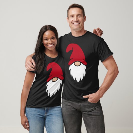 Cute Red Hat Christmas Gnome T-shirt (Unisex)