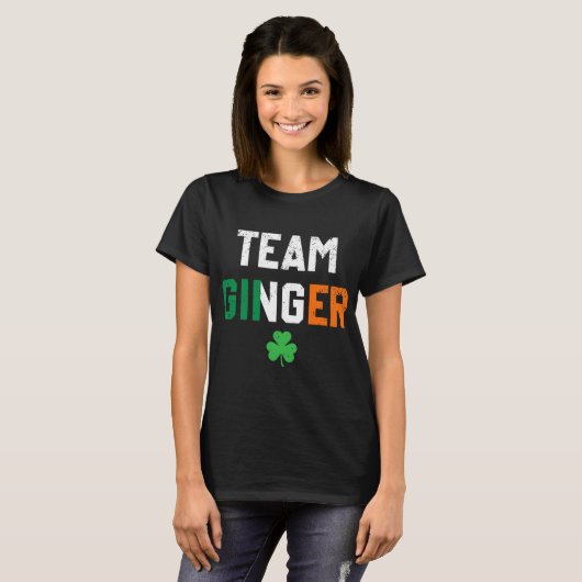 Cute Red Head Team Ginger St Patricks T-shirt (Voorkant volledig)