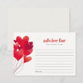 Cute Red Heart Balloons Advies voor mum Baby showe Informatiekaartje (Voorkant / Achterkant)