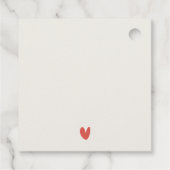 Cute Red Heart Balloons Lieverd Baby shower Bedankjes Labels (Achterkant)