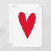 Cute Red Heart Briefkaart (Voorkant / Achterkant)