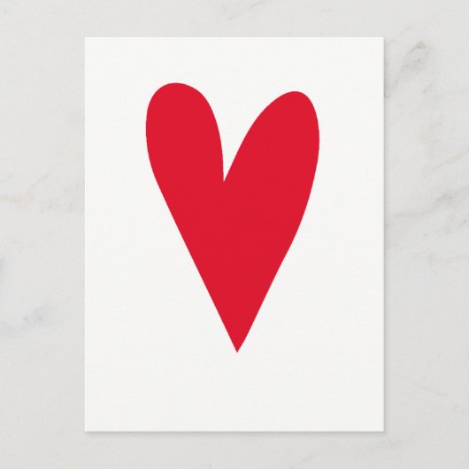 Cute Red Heart Briefkaart (Voorkant)
